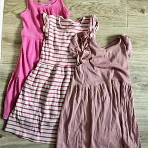 Pink and Striped Kids Dress Set